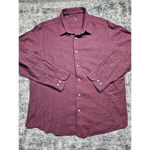 Untuckit Shirt Mens XL Button Up Veneto Maroon Long Sleeve Regular Fit